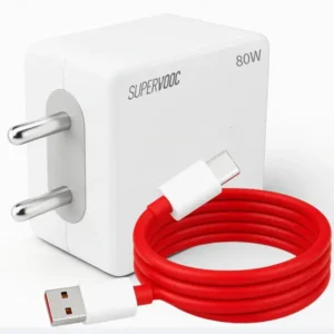TechBlaze 80 W SuperVOOC 6 A Wall Charger for Mobile with Detachable Cable  (White, Cable Included)