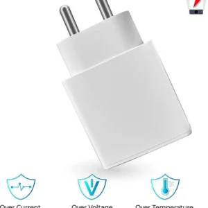 TROST 25 W Quick Charge 2.1 A Wall Charger for Mobile with Detachable Cable  (White, Cable Included)